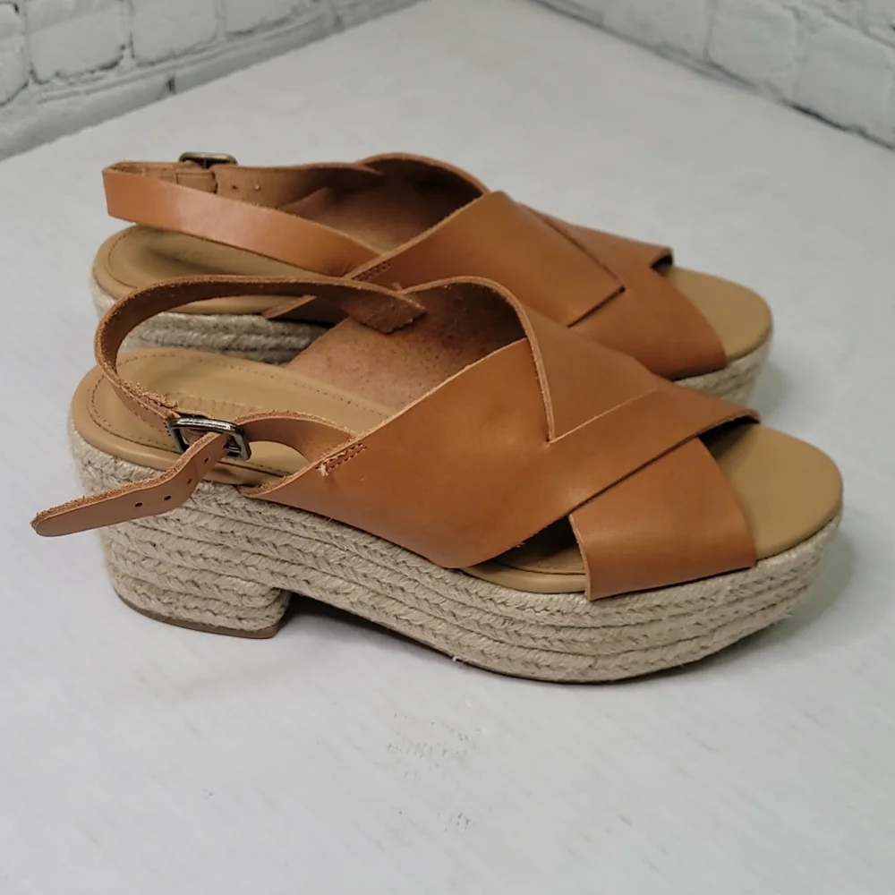 Soludos amalfi espadrille platform leather sandals